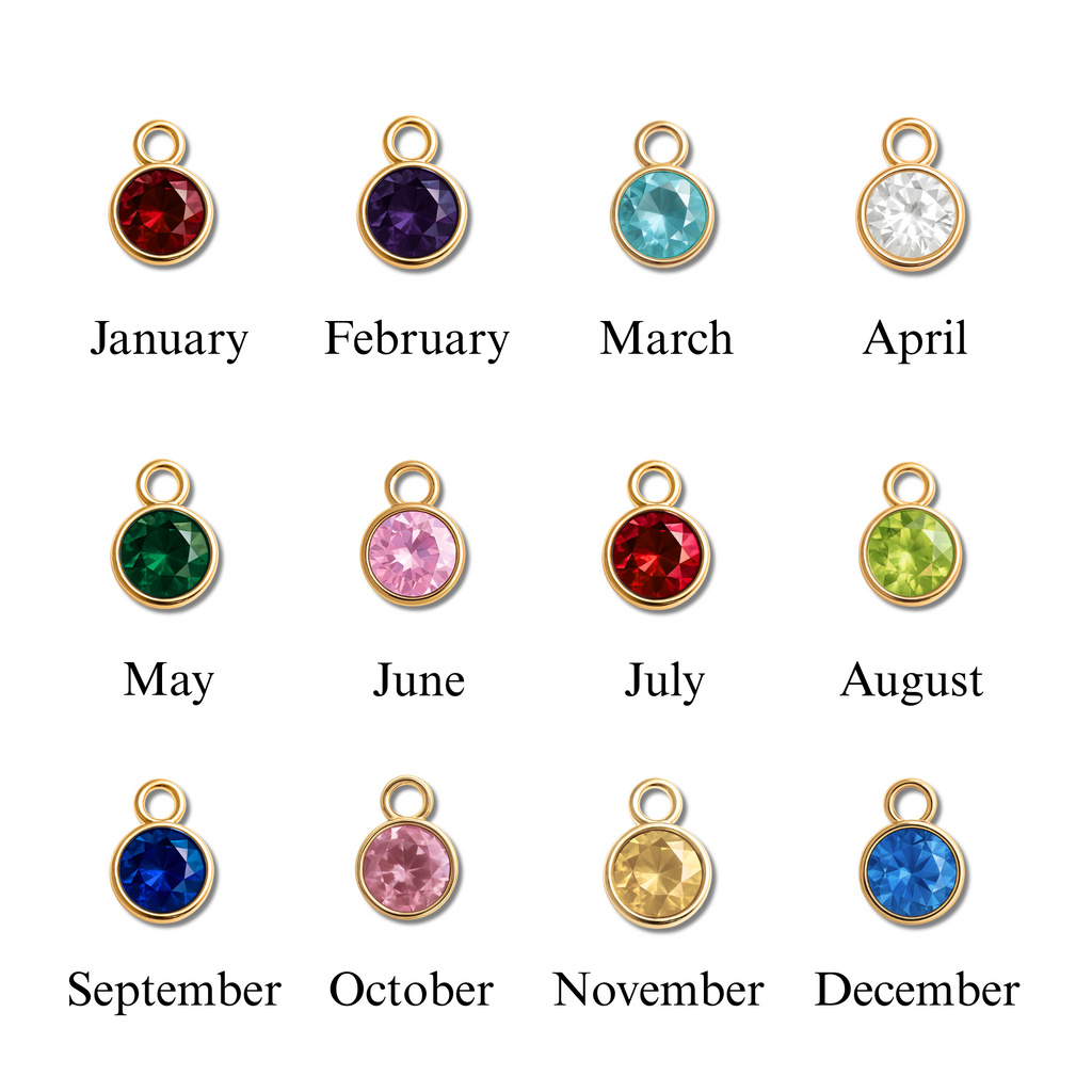 Blessed Queen Horizontal Bar Necklace with Birthstone