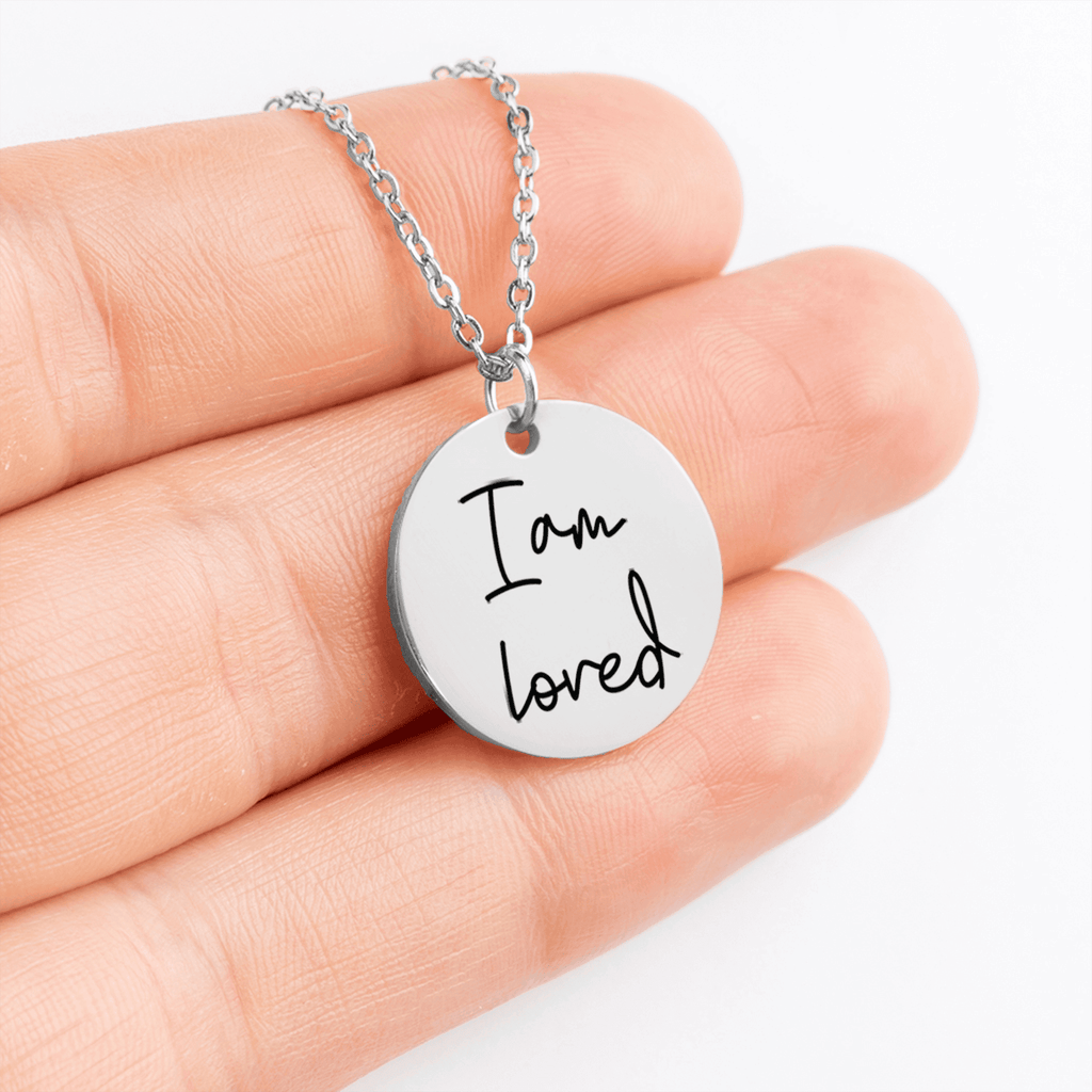 I Am Loved Affirmations Coin Necklace