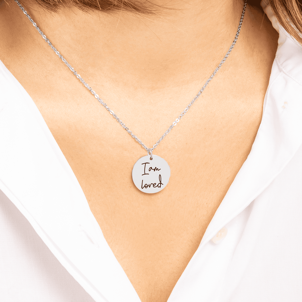 I Am Loved Affirmations Coin Necklace