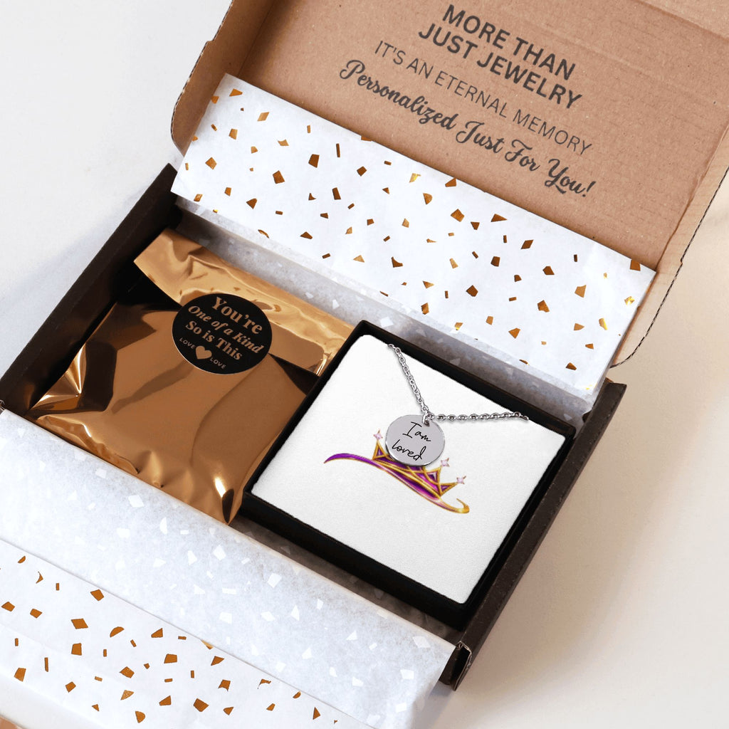 I Am Loved Affirmations Coin Necklace
