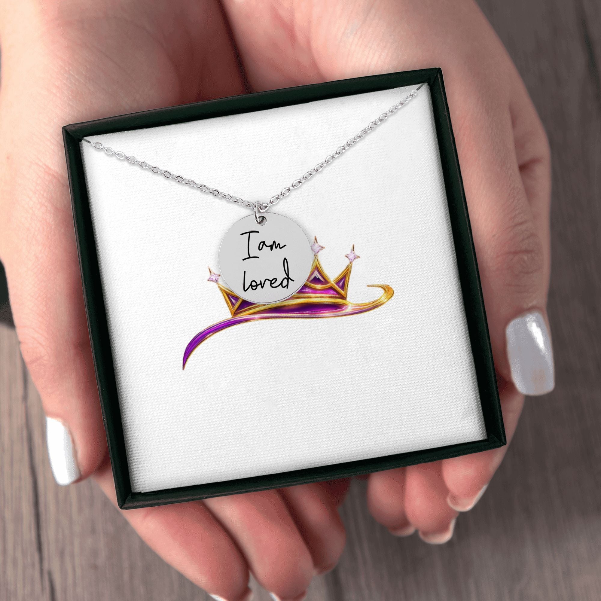 I Am Loved Affirmations Coin Necklace