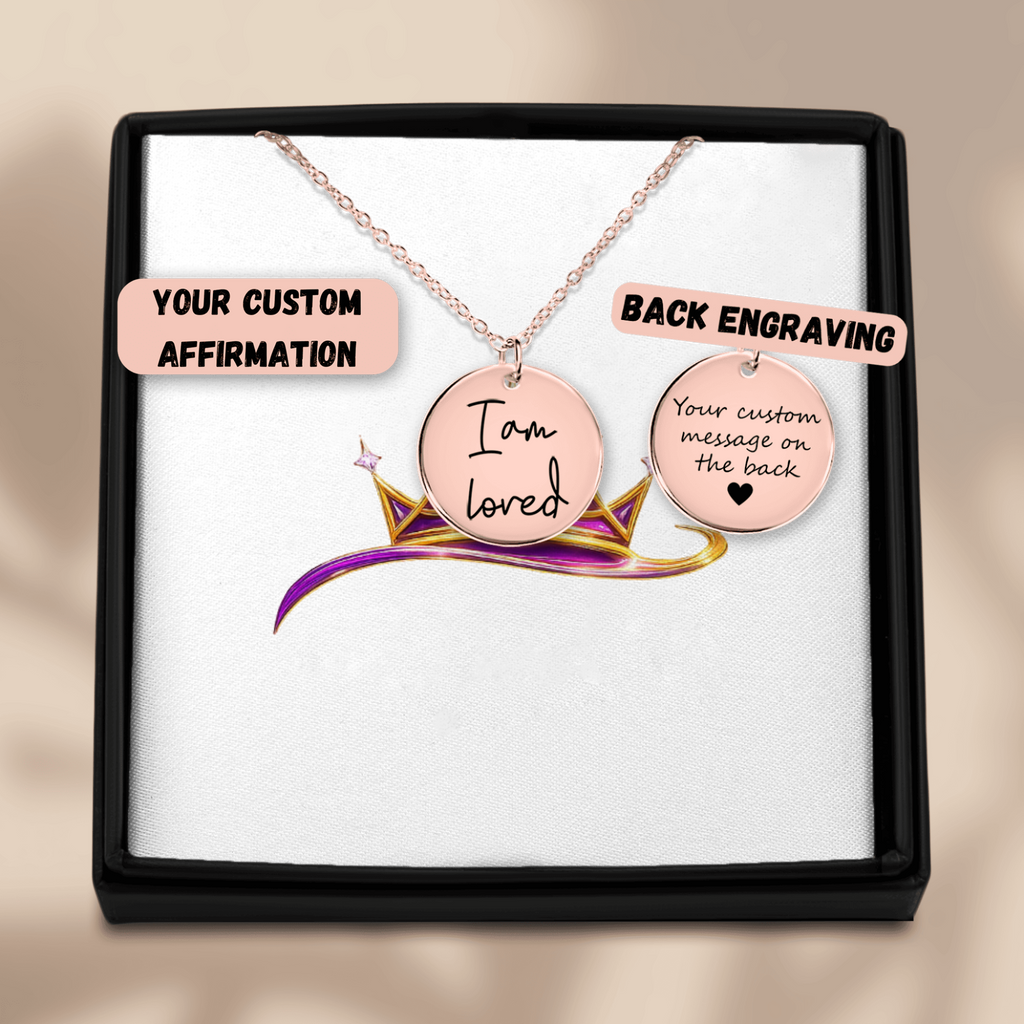 I Am Loved Affirmations Coin Necklace