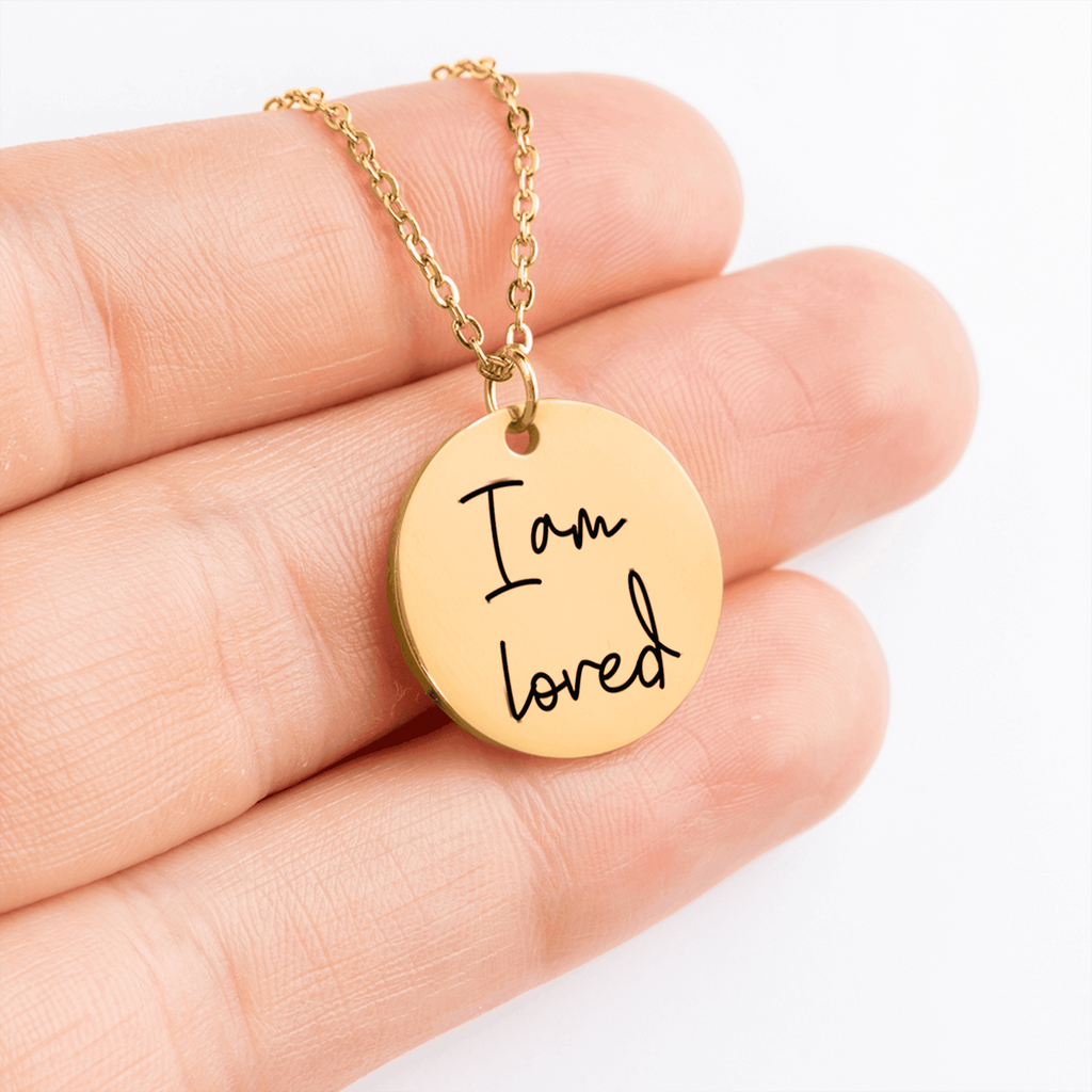 I Am Loved Affirmations Coin Necklace