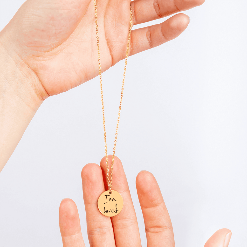 I Am Loved Affirmations Coin Necklace