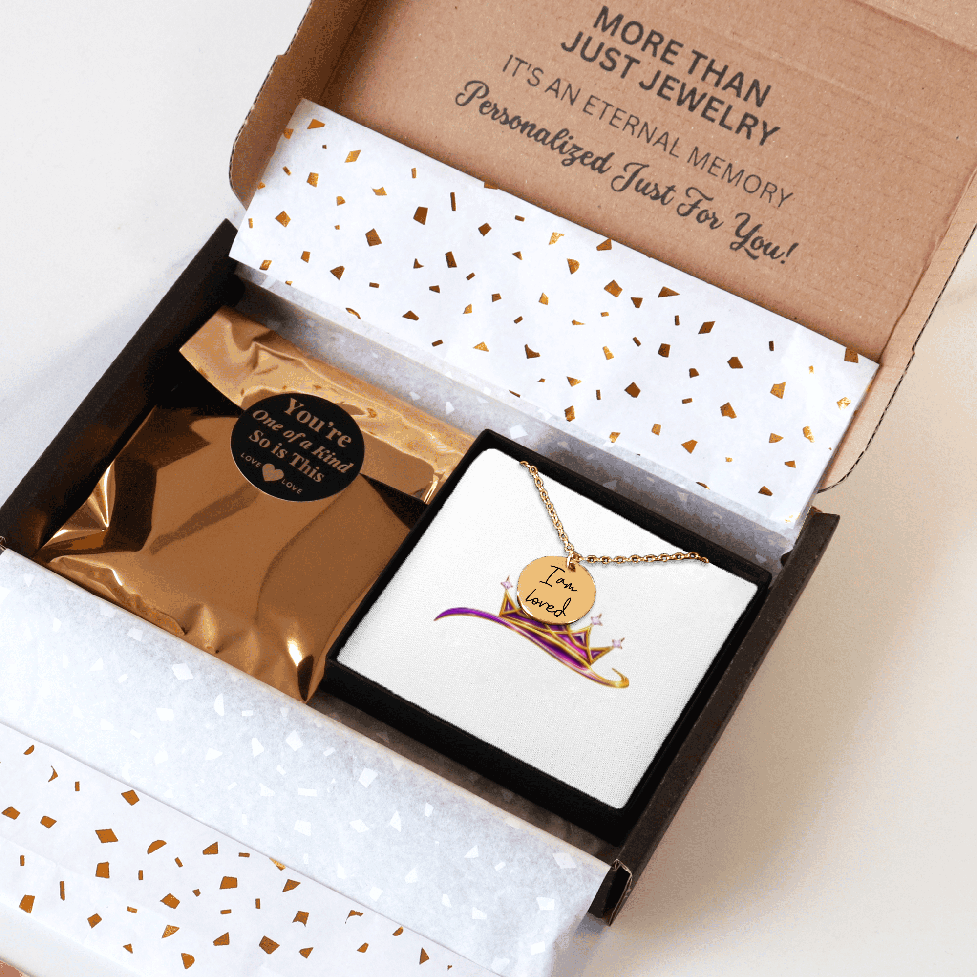 I Am Loved Affirmations Coin Necklace